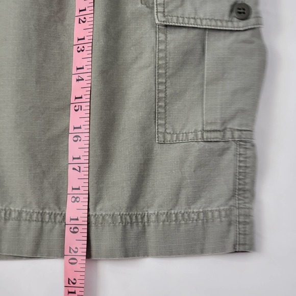 Eddie Bauer Shorts Mens Size 35 Ripstop Cargo Shorts Gray Hiking Drawstring Hem - Picture 5 of 6